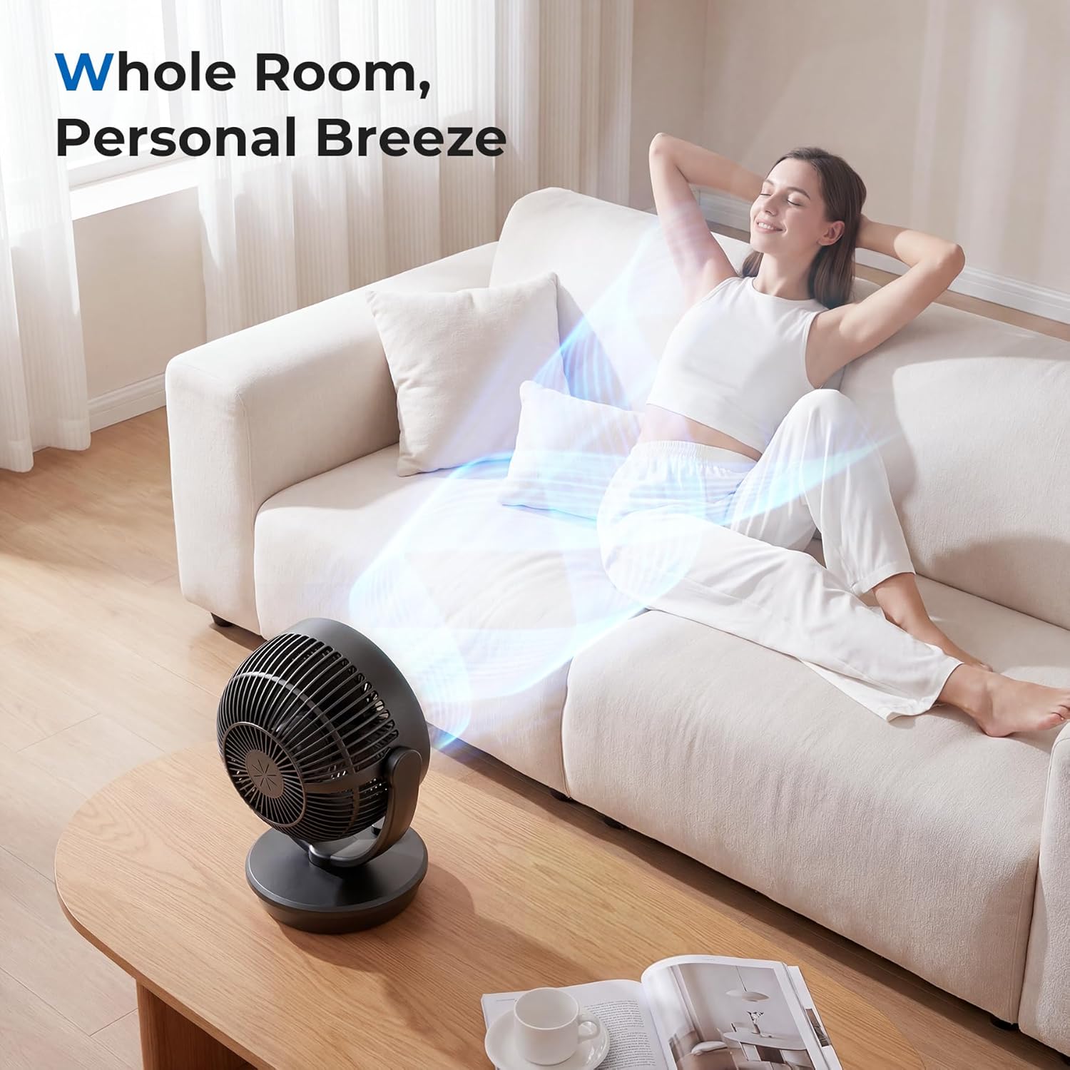 Ateroll Desk Air Circulator: Quiet Elegance