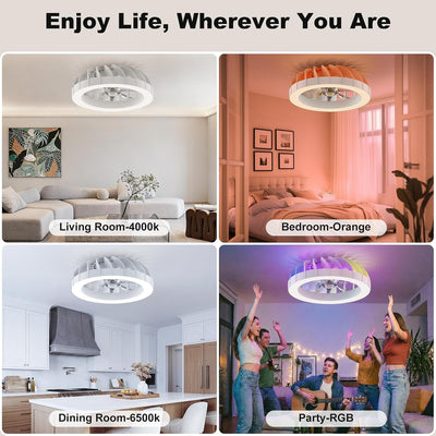 Ateroll Smart RGB Fan Light: Ambient Comfort