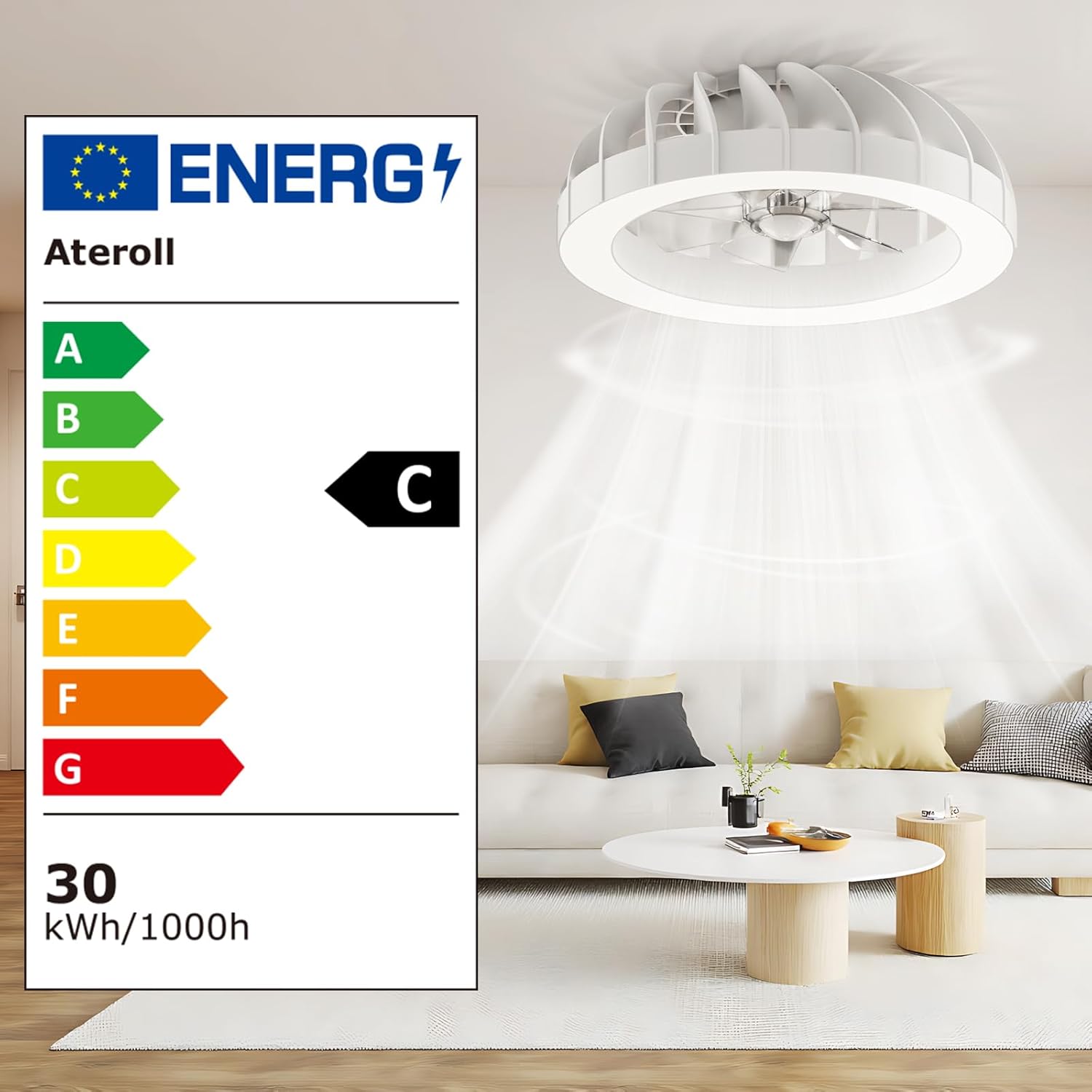 Ateroll Smart RGB Fan Light: Ambient Comfort