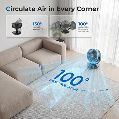 Ateroll Desk Air Circulator: Quiet Elegance